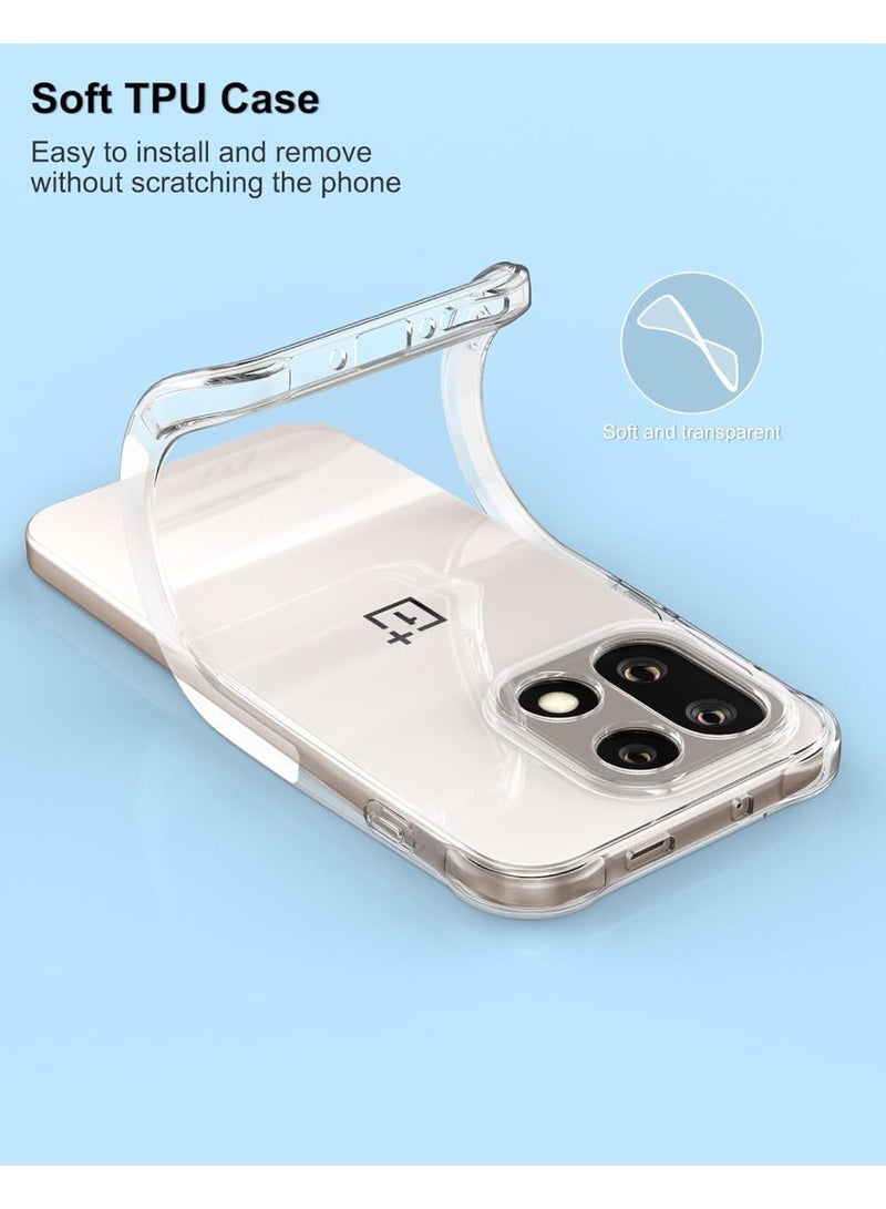 Case for OnePlus 15, Clear Phone Case with Reinforced Corners Camera Protection Bumper Slim Fit Shockproof Flexible TPU Case for OnePlus 15, Transparent - Image 5